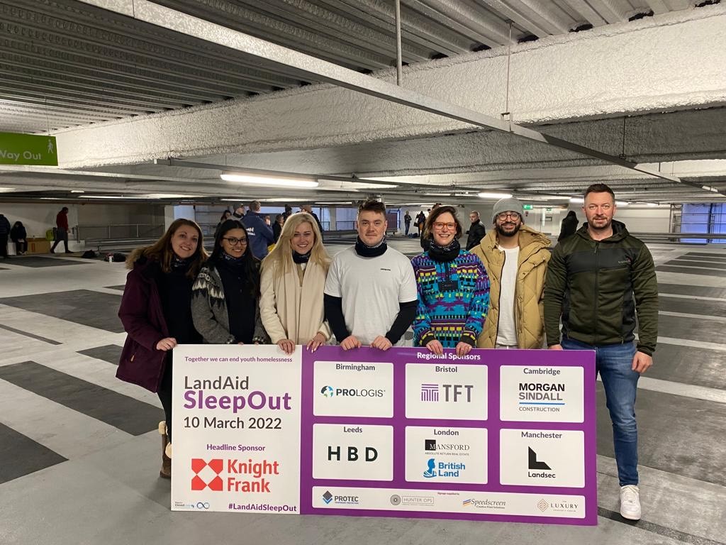 Prologis LandAid sleepout team